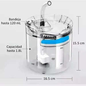 Bebedero para mascotas filtro de agua electrico