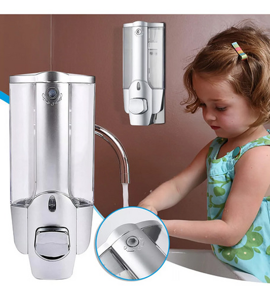 Dispensador Despachador de Jabón Liquido Gel Shampoo Pared 350ml
