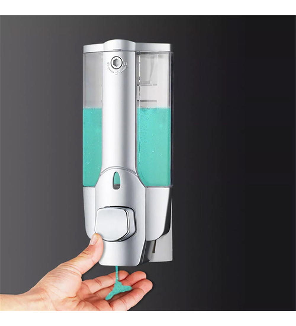 Dispensador Despachador de Jabón Liquido Gel Shampoo Pared 350ml