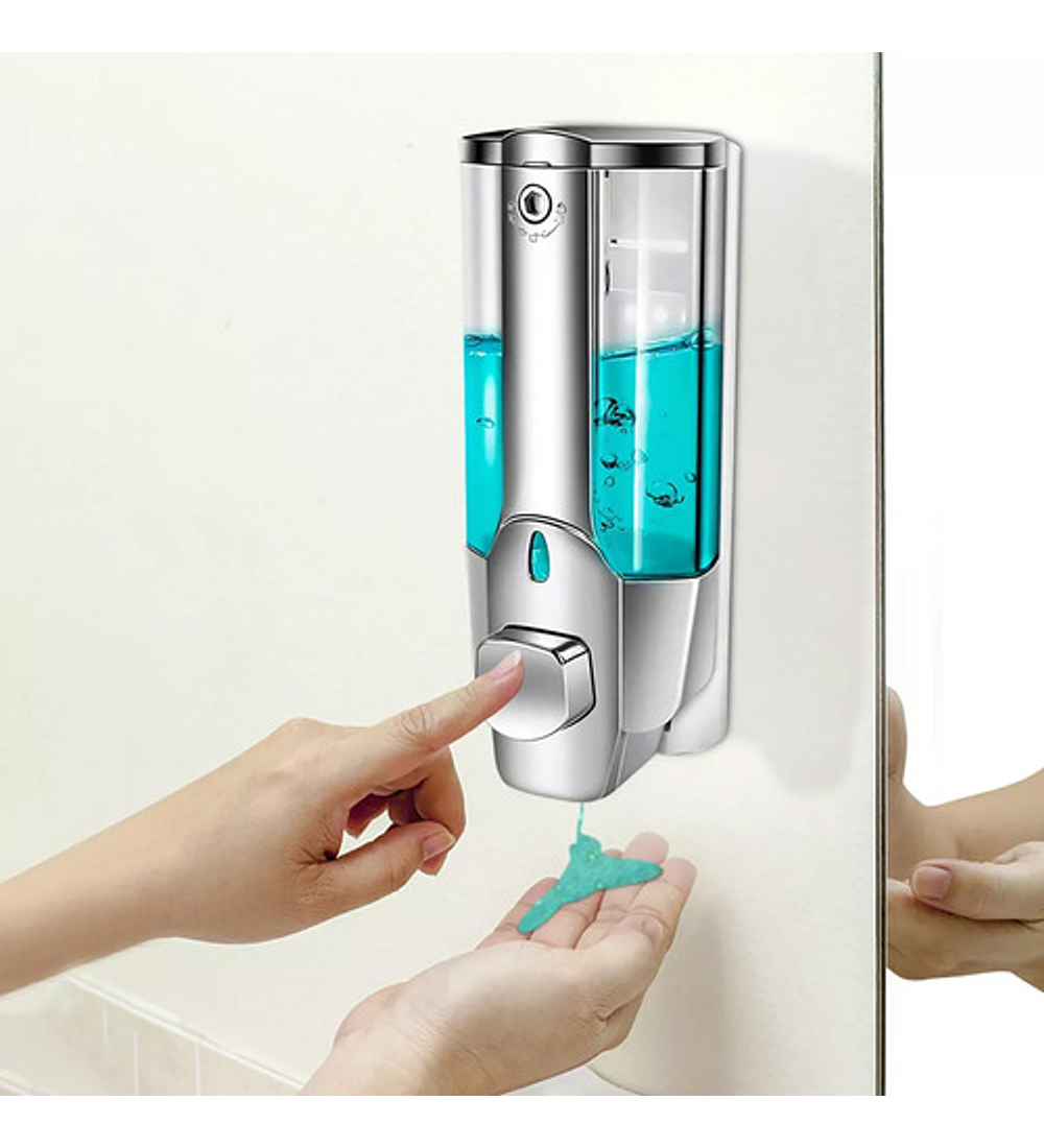 Dispensador Despachador de Jabón Liquido Gel Shampoo Pared 350ml