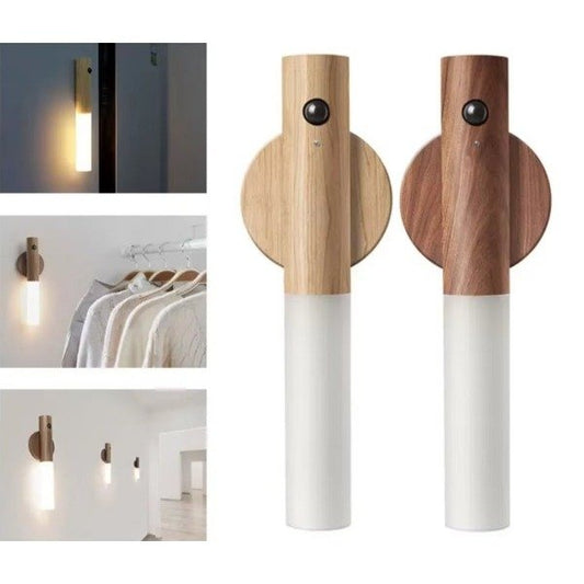 LÁMPARA VELADOR DE PARED MAGNÉTICA CON SENSOR RECARGABLE